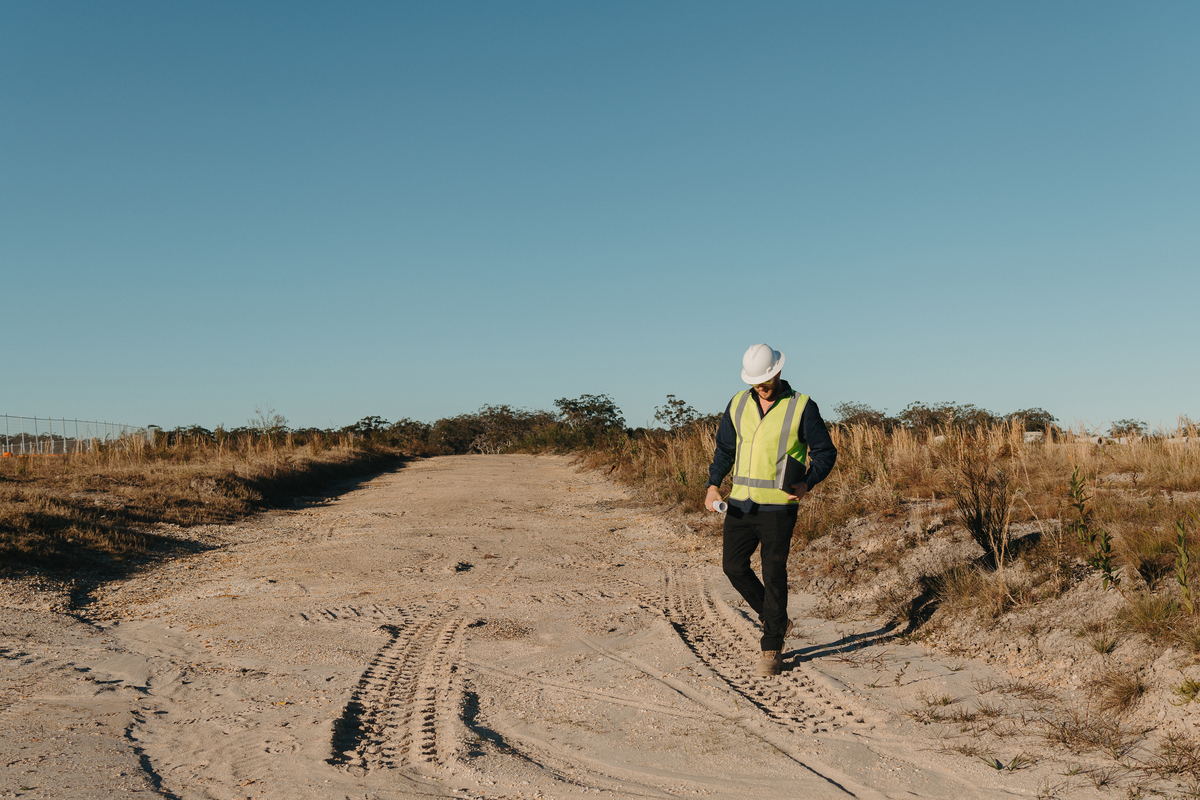 Remote construction site access, regional New South Wales